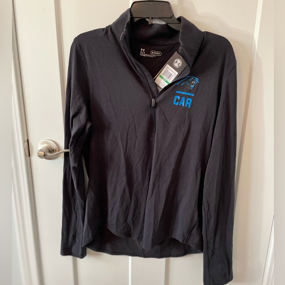 NWT Carolina Panthers Under Armor 1/4 Zip Pullover